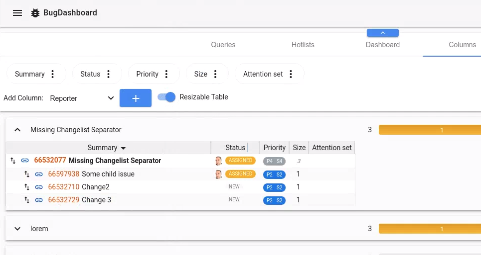 Google BugDashboard